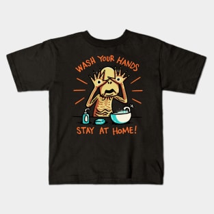 Washs your hands and stay at home Kids T-Shirt